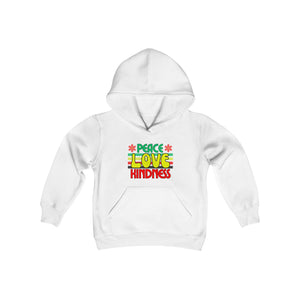 Peel Here Clothings Peace Love and Kindness Childrens hoodie