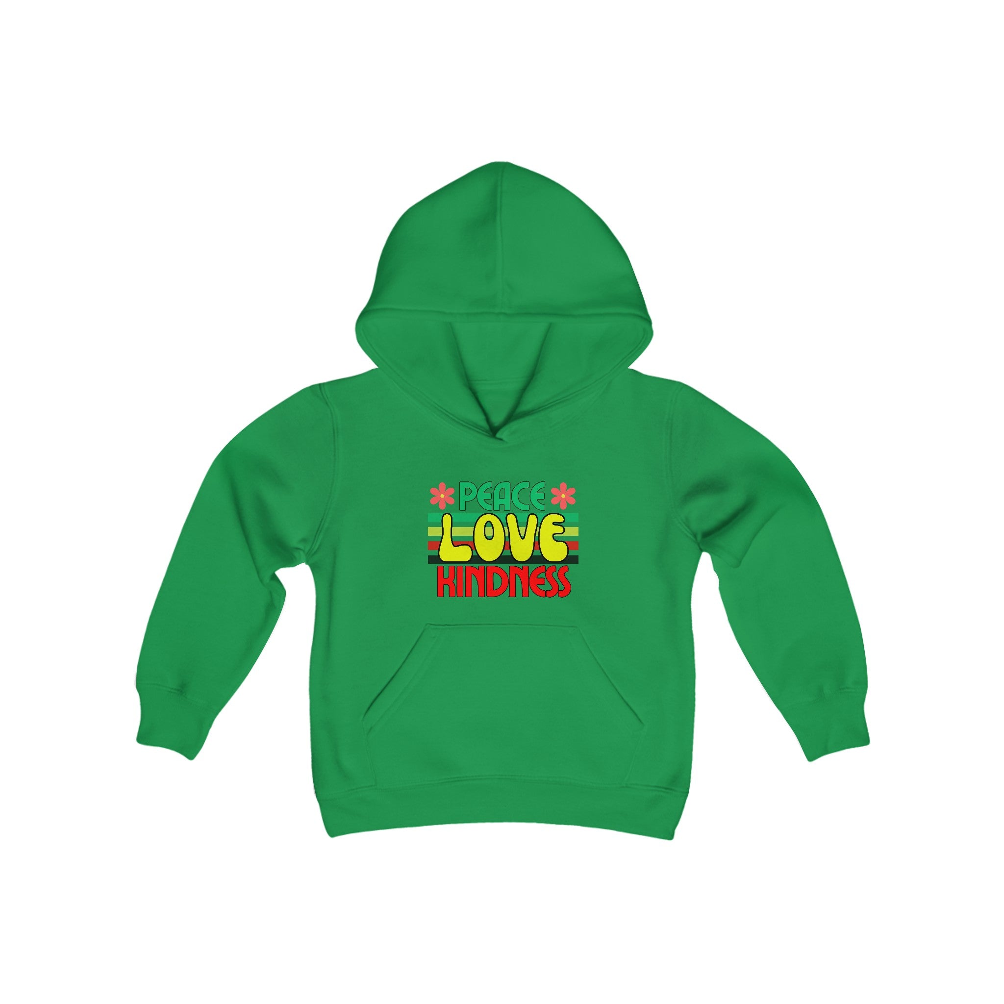 Peel Here Clothings Peace Love and Kindness Childrens hoodie