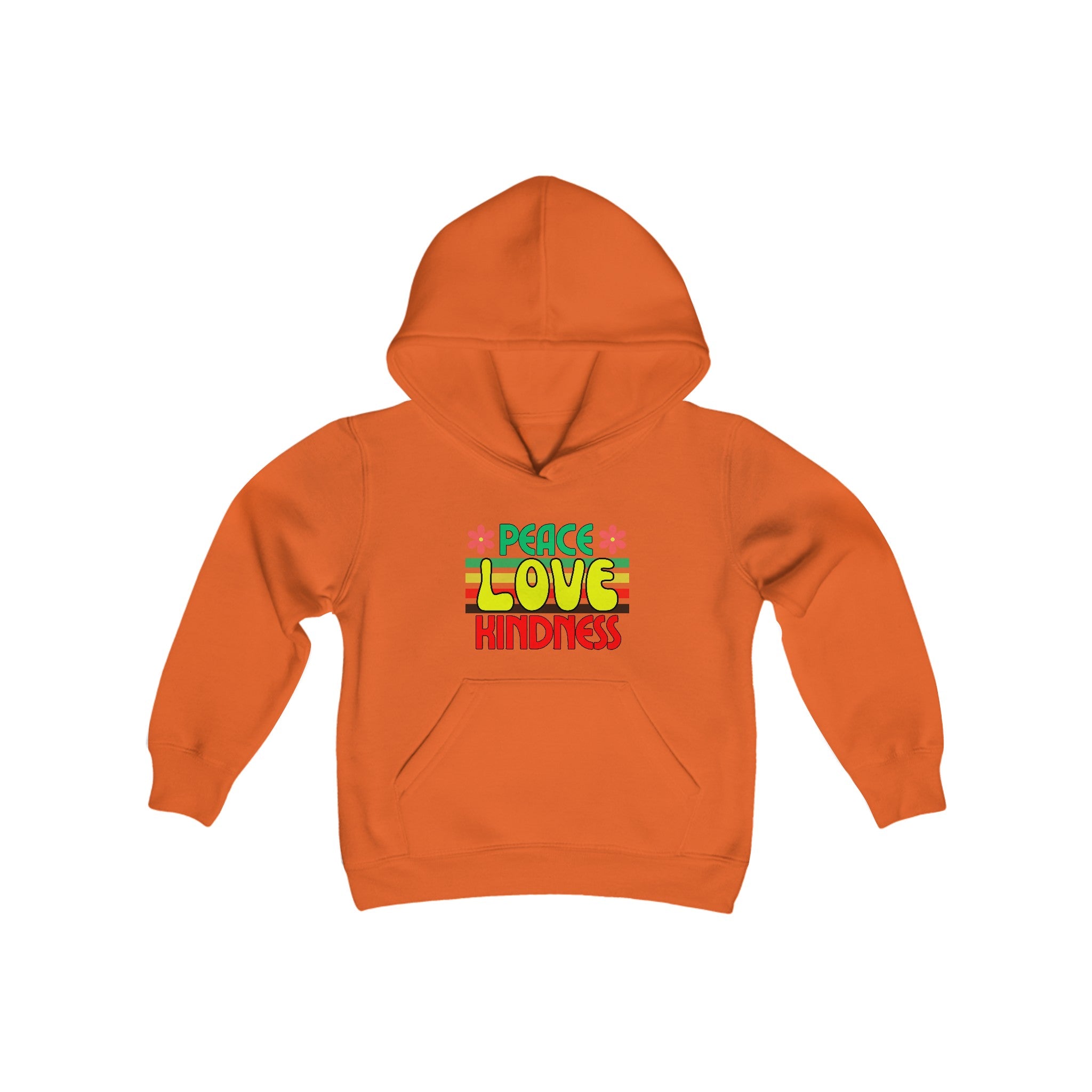 Peel Here Clothings Peace Love and Kindness Childrens hoodie