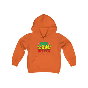 Peel Here Clothings Peace Love and Kindness Childrens hoodie