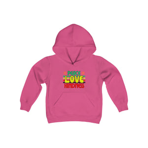 Peel Here Clothings Peace Love and Kindness Childrens hoodie