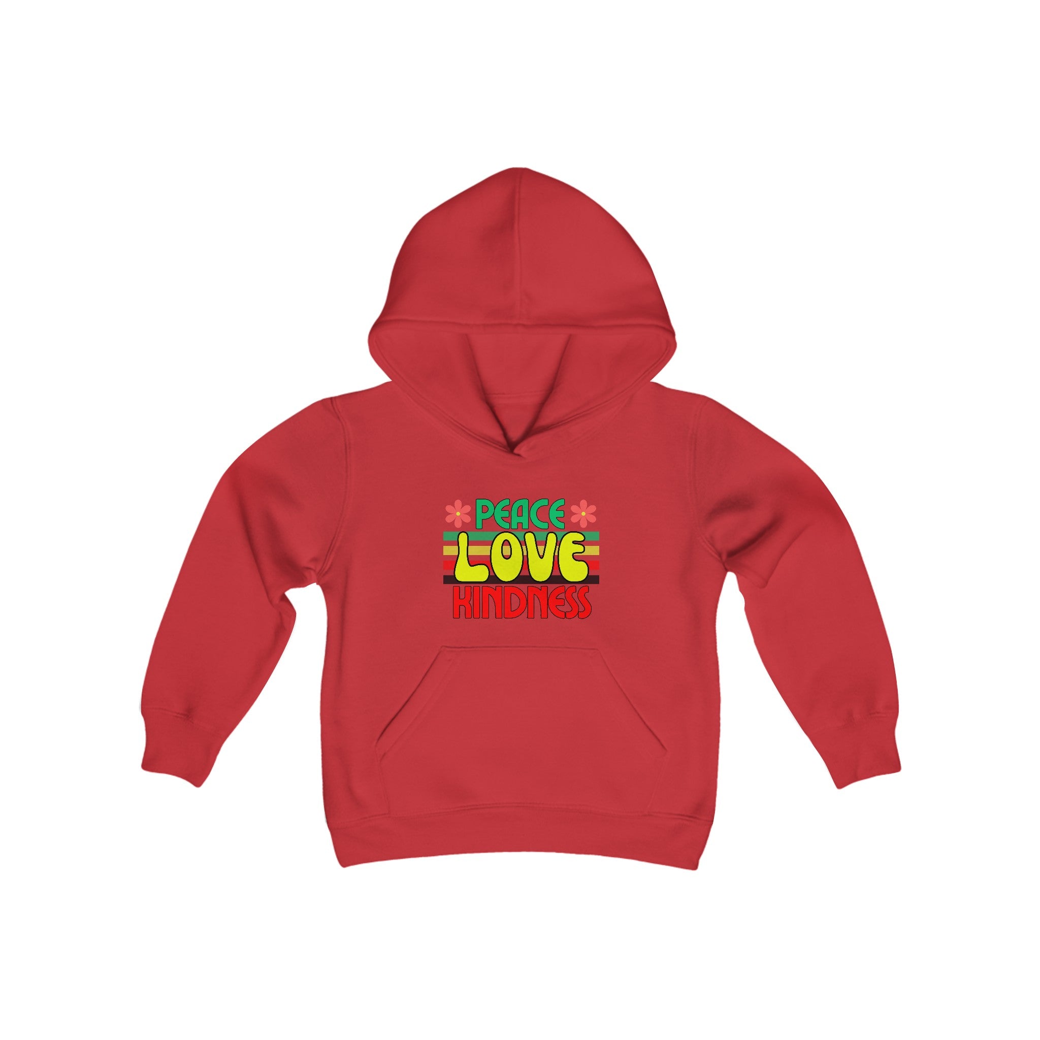 Peel Here Clothings Peace Love and Kindness Childrens hoodie