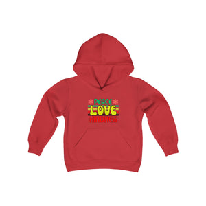 Peel Here Clothings Peace Love and Kindness Childrens hoodie