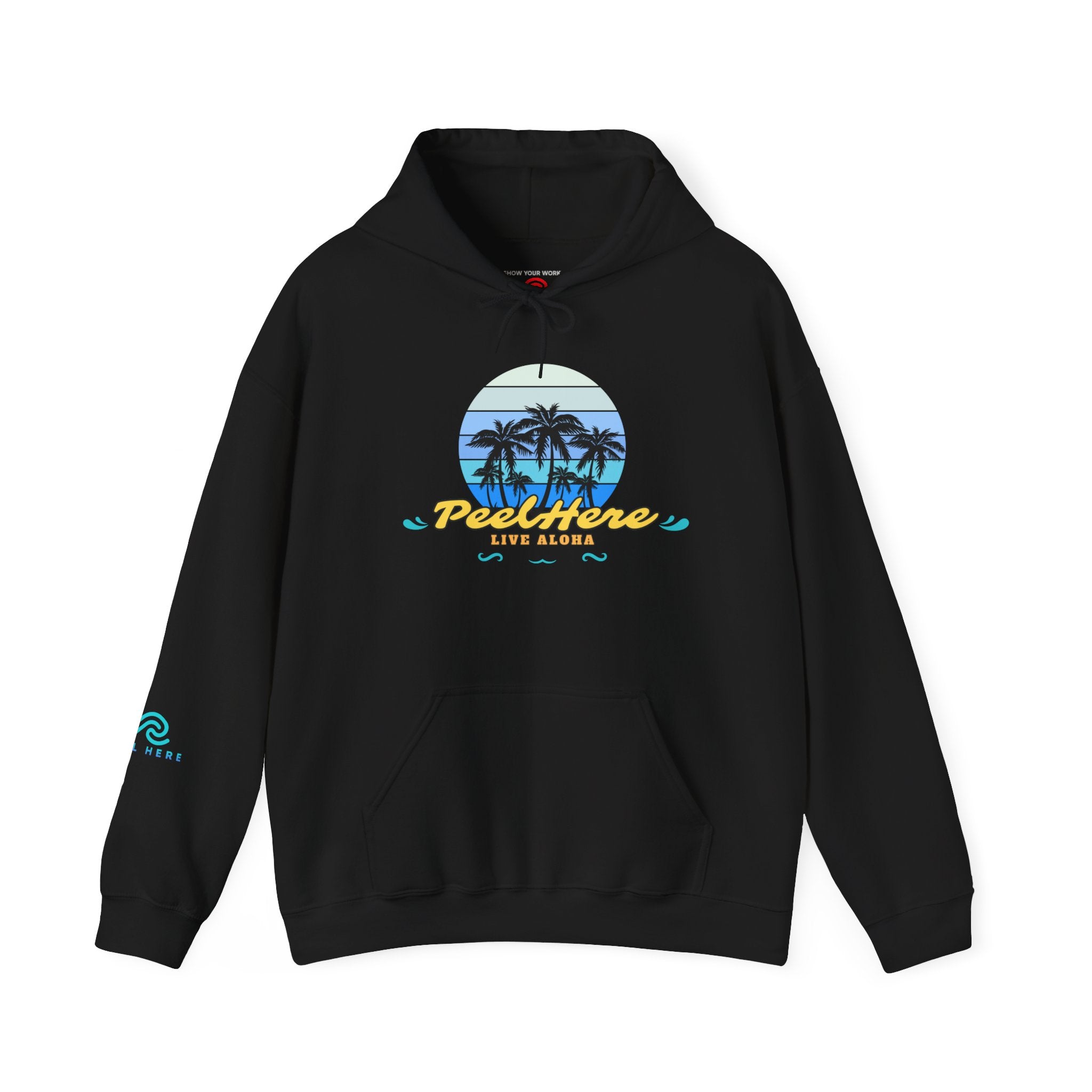 Peel Here Clothing's Live Aloha Hooded Sweatshirt