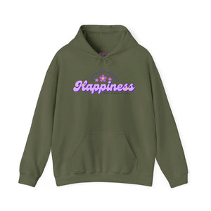 Peel Here Clothing's Happiness Hoodie (front)