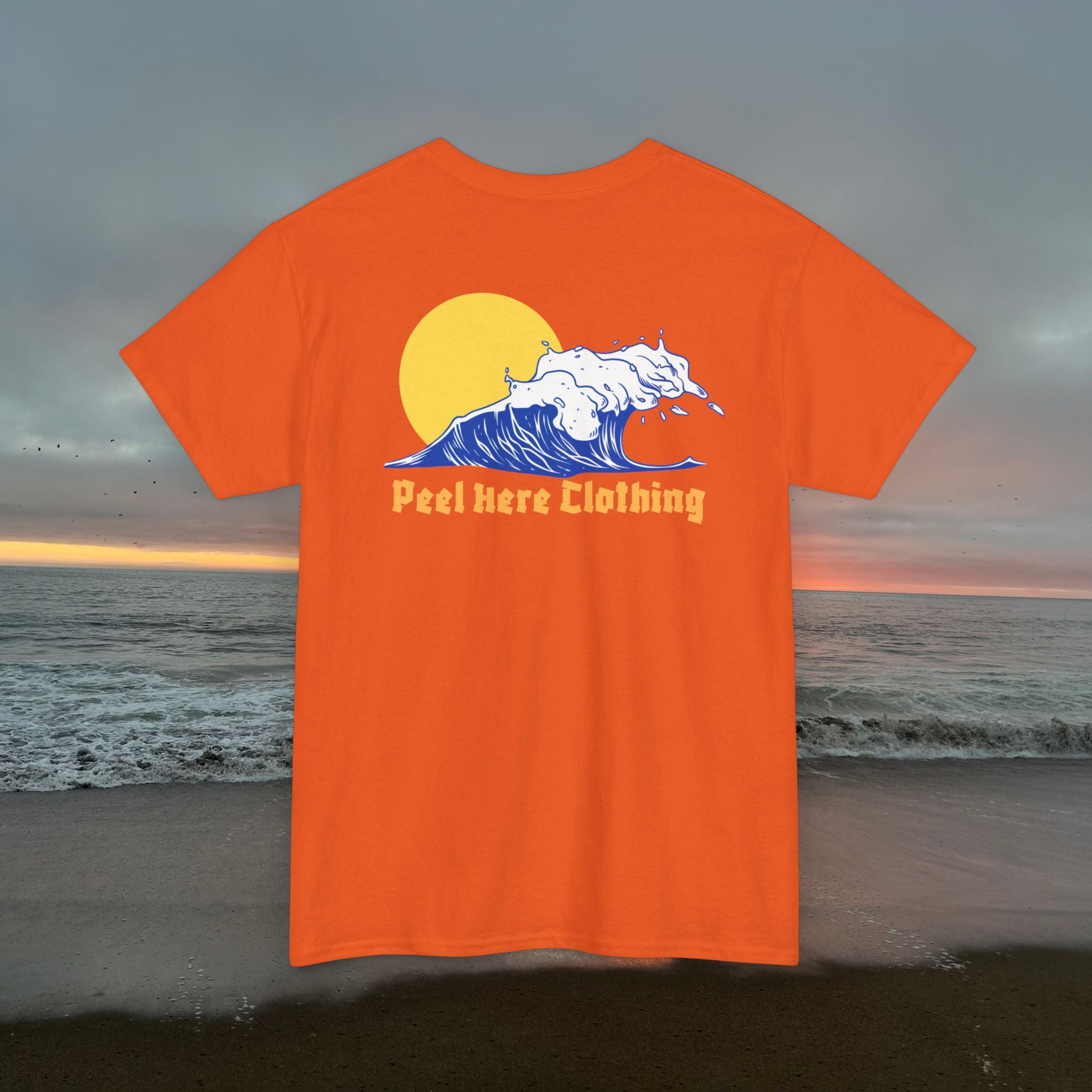 Mens Peel Here Waves and Sun T-Shirt