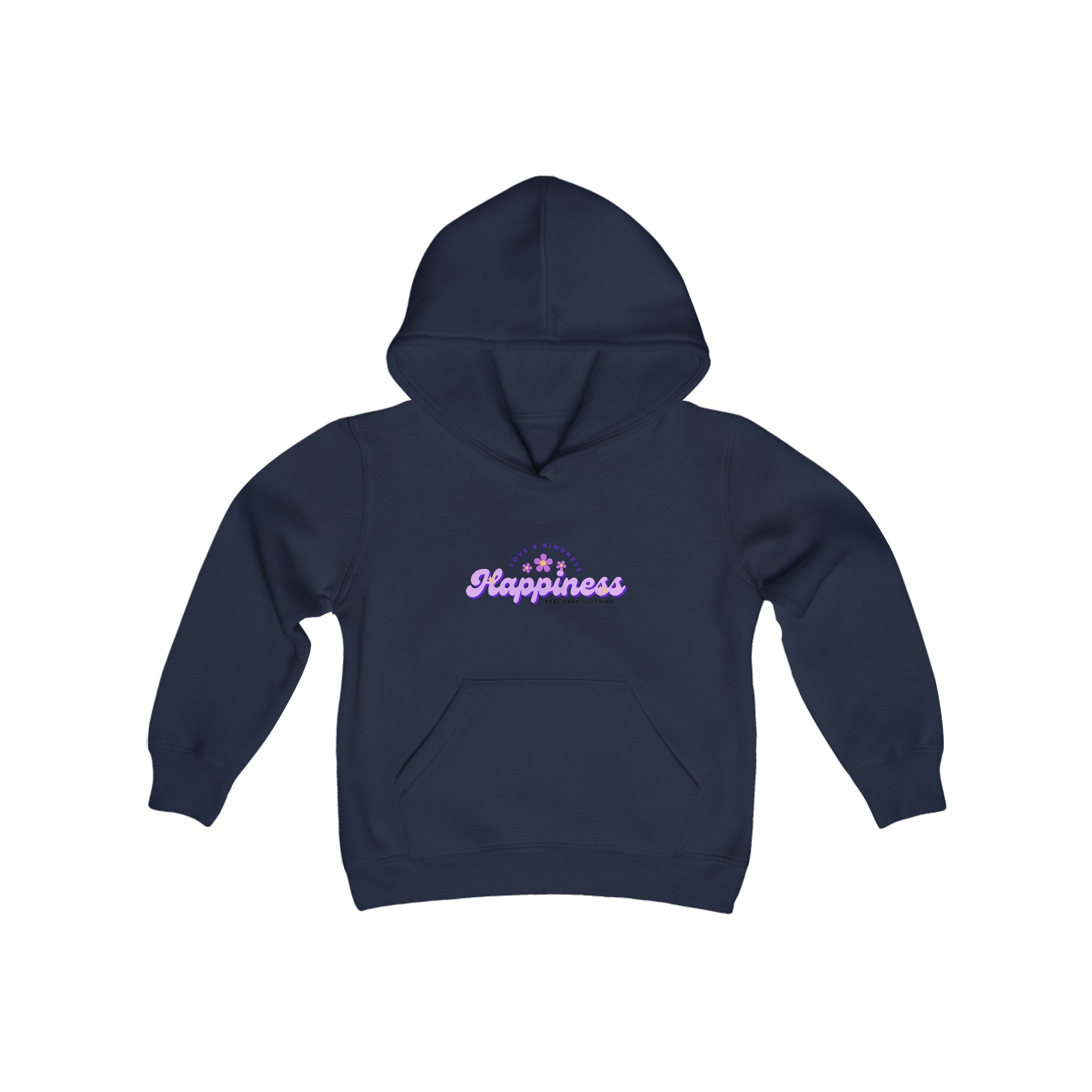 Peel Here Clothings Childrens Happiness Hoodie (front)