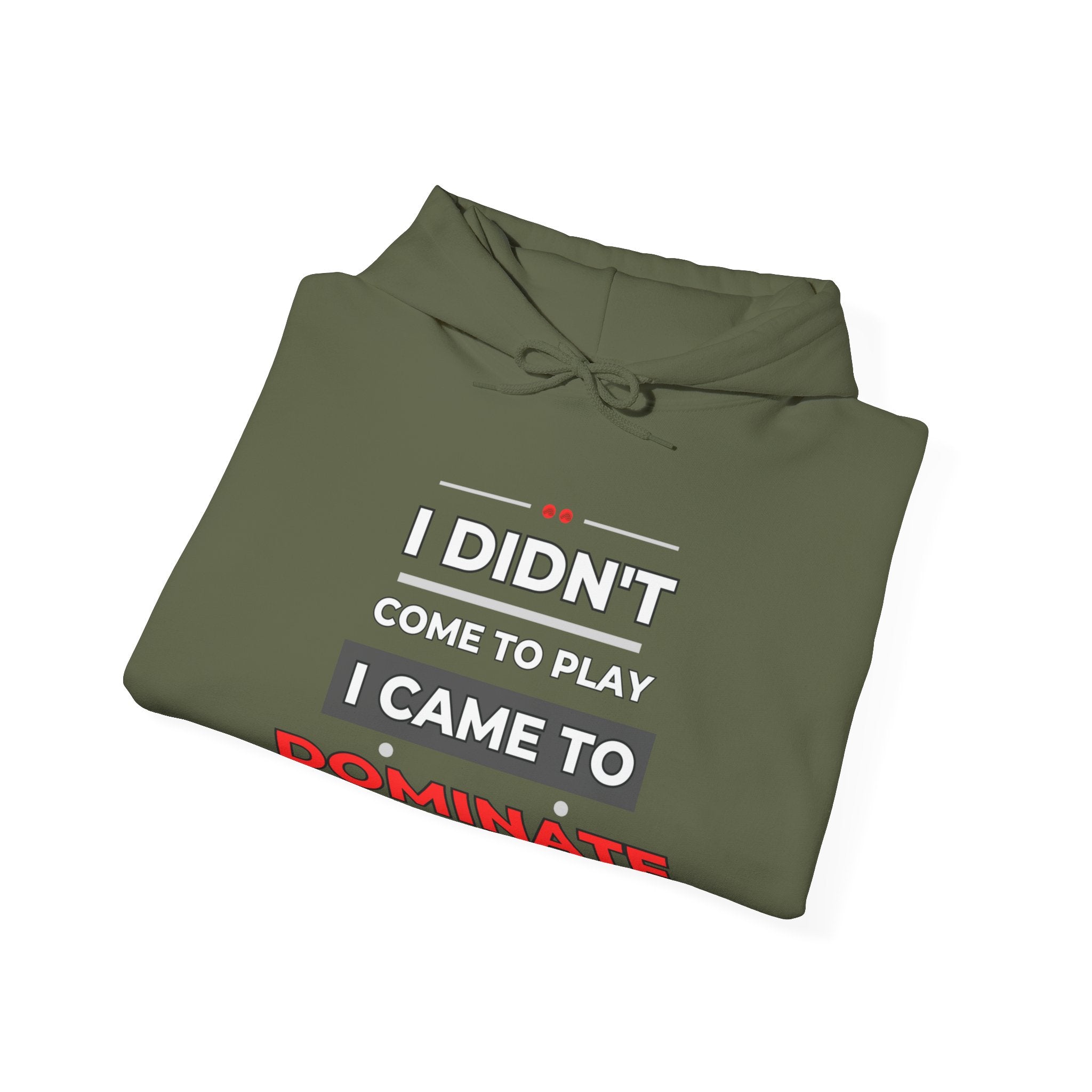 Cotton Polyester Heavy Blend Hooded Sweatshirt (Didnt come to play) (Front)