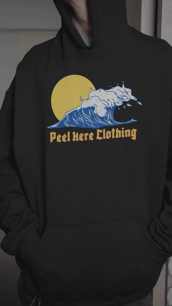 Peel Here Clothings Waves and Sun Hoodie